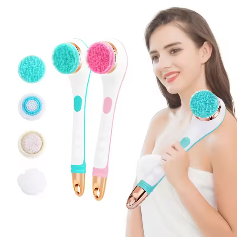 Dry Brush Body - Elektryczny obrotowy zestaw szczotek do kąpieli