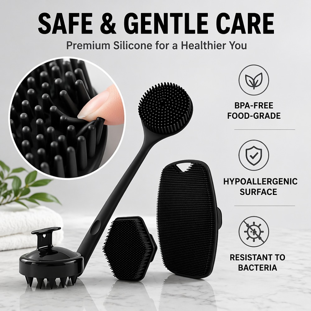 Zestaw 4 szt. silikonowych szc – Dry Brush Body recenzja i cena