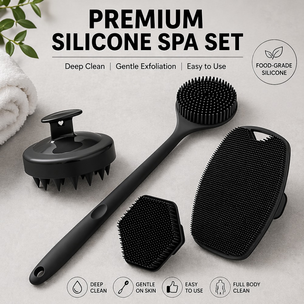 Zestaw 4 szt. silikonowych szc – Dry Brush Body recenzja i cena